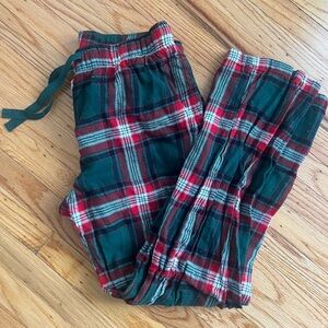 Old Navy Kids Plaid Pajama Bottoms - Red and Green